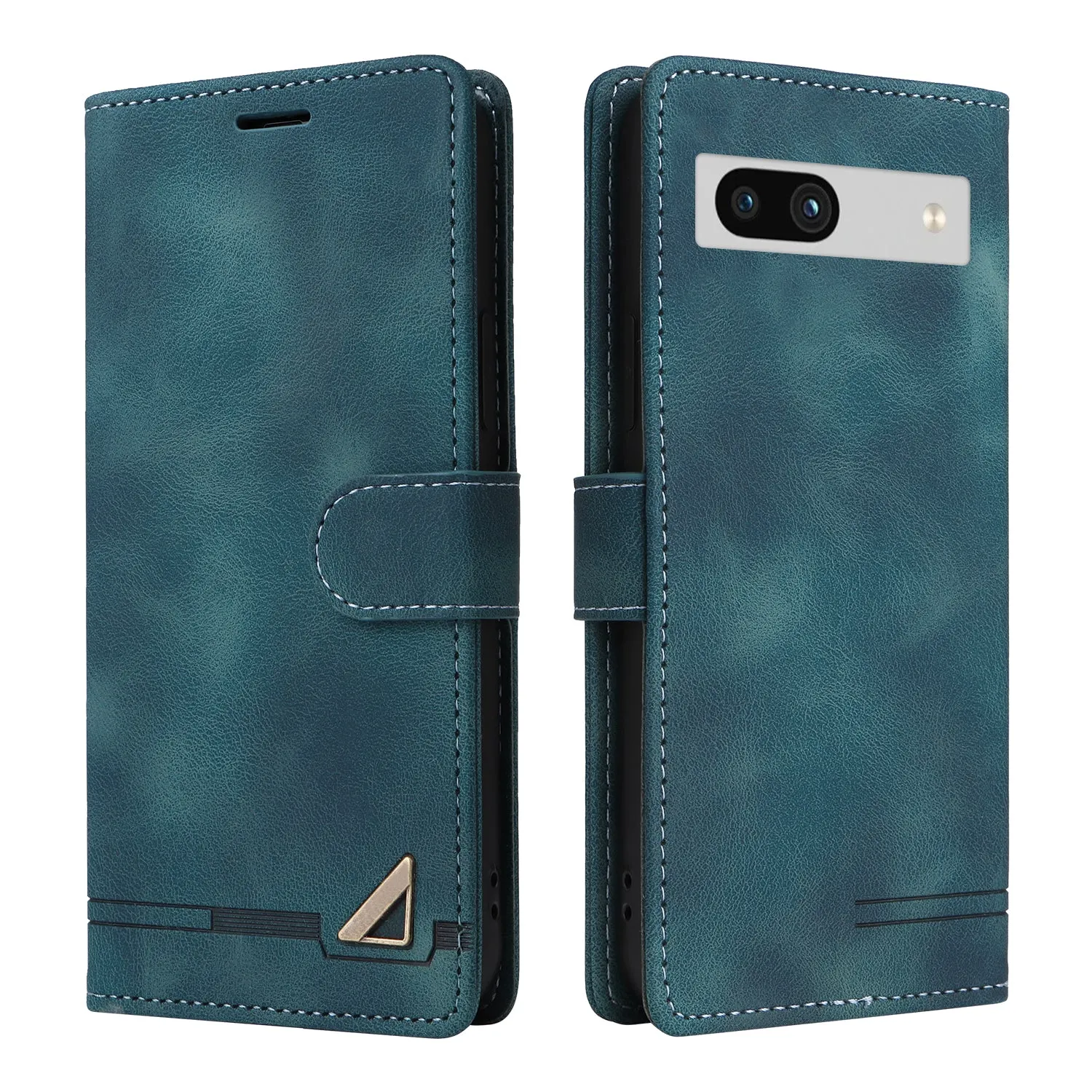 007 Series Wallet Leather Case for Google Pixel 7a , Skin-touch Feeling Flip Folio Stand Phone Cover