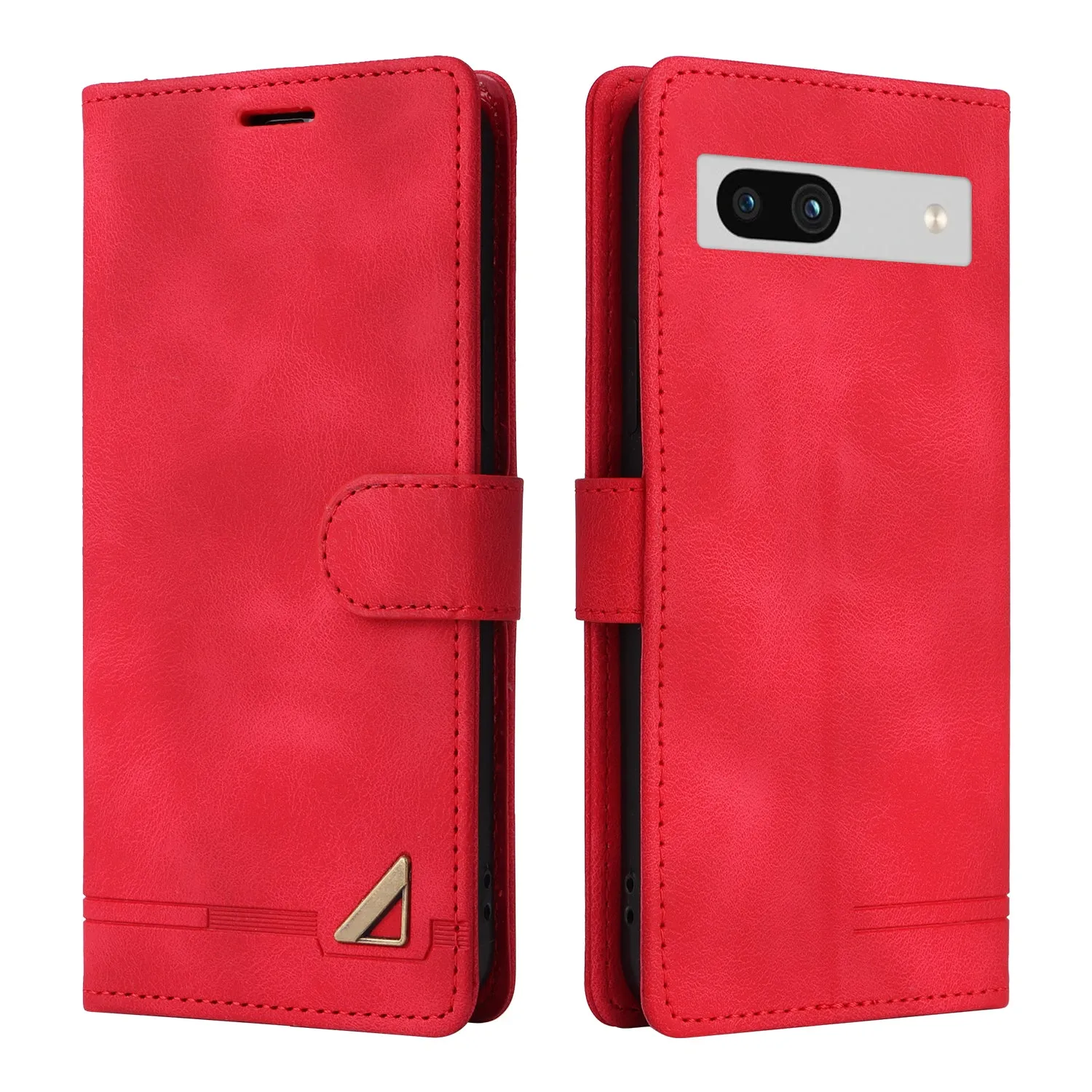 007 Series Wallet Leather Case for Google Pixel 7a , Skin-touch Feeling Flip Folio Stand Phone Cover