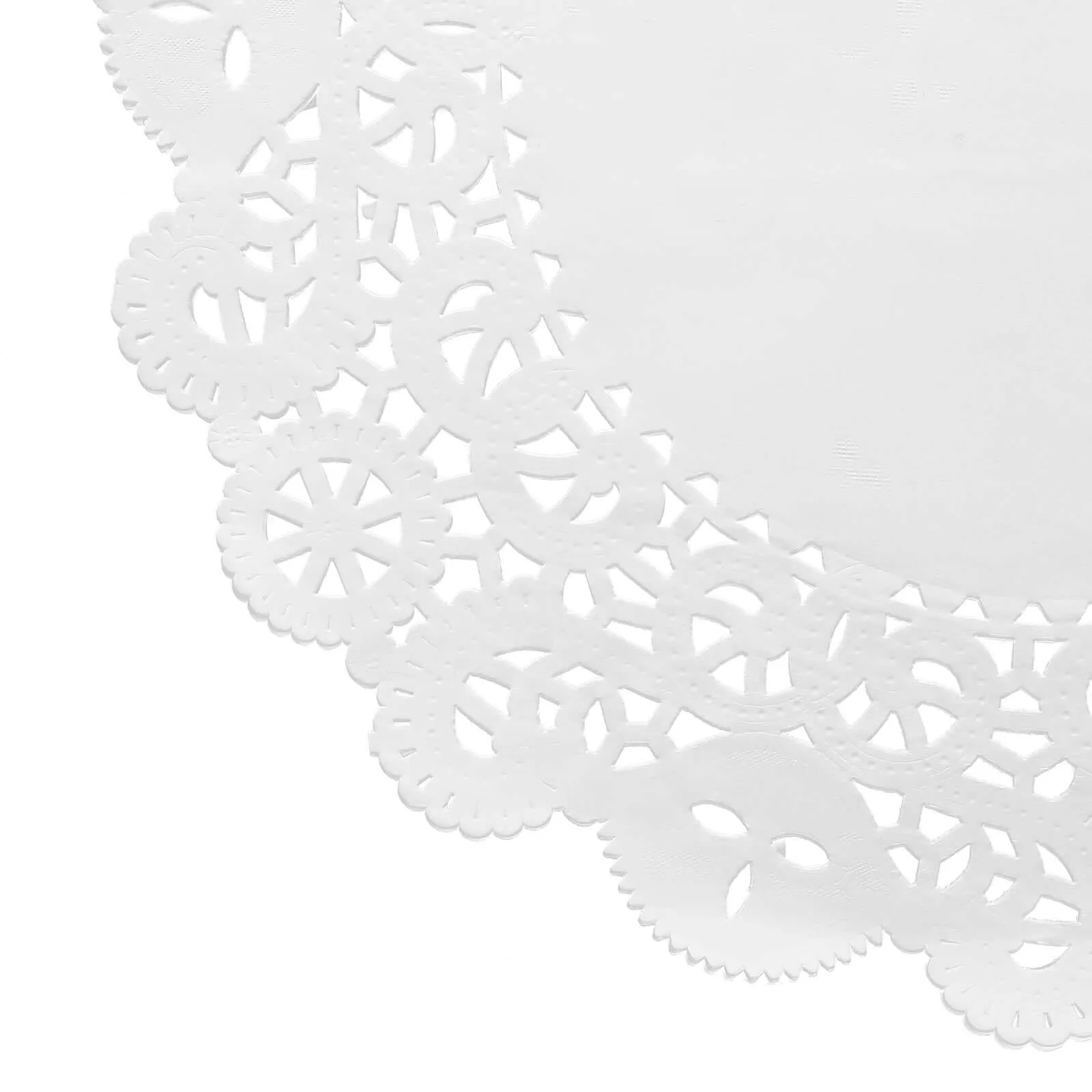 100 Pcs White Food Grade Paper Placemats, Round Lace Paper Doilies 14"