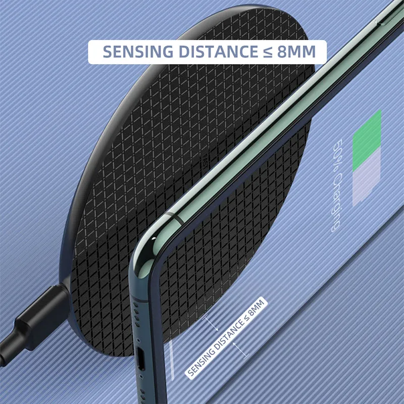 10W Qi Wireless Charger K8 Wireless Charging Pad for iPhone/Samsung/Xiaomi