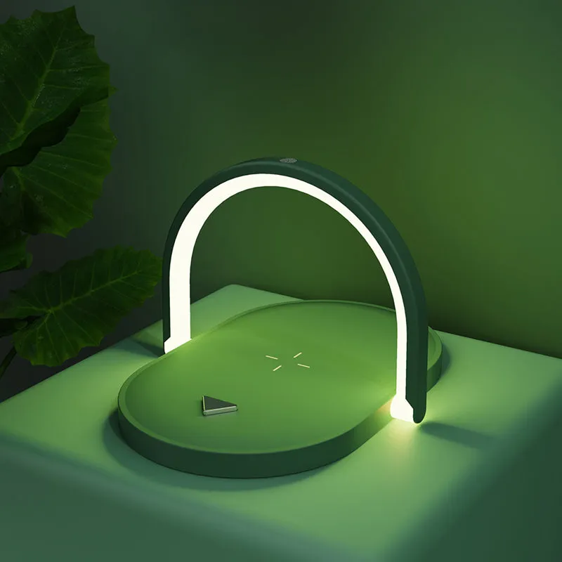 15W Qi Wireless Charger LED Desk Lamp With Phone Holder