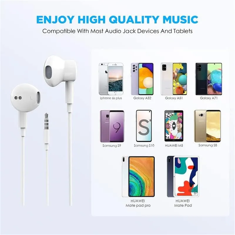 2 Pack Wired iPhone Earbuds/Wired Headphones with 3.5mm Wired Earphones[MFi Certified] with Microphone Volume Control Compatible for iPhone,iPad,iPod,Computer,MP3/4,Android Most 3.5mm Audio Devices