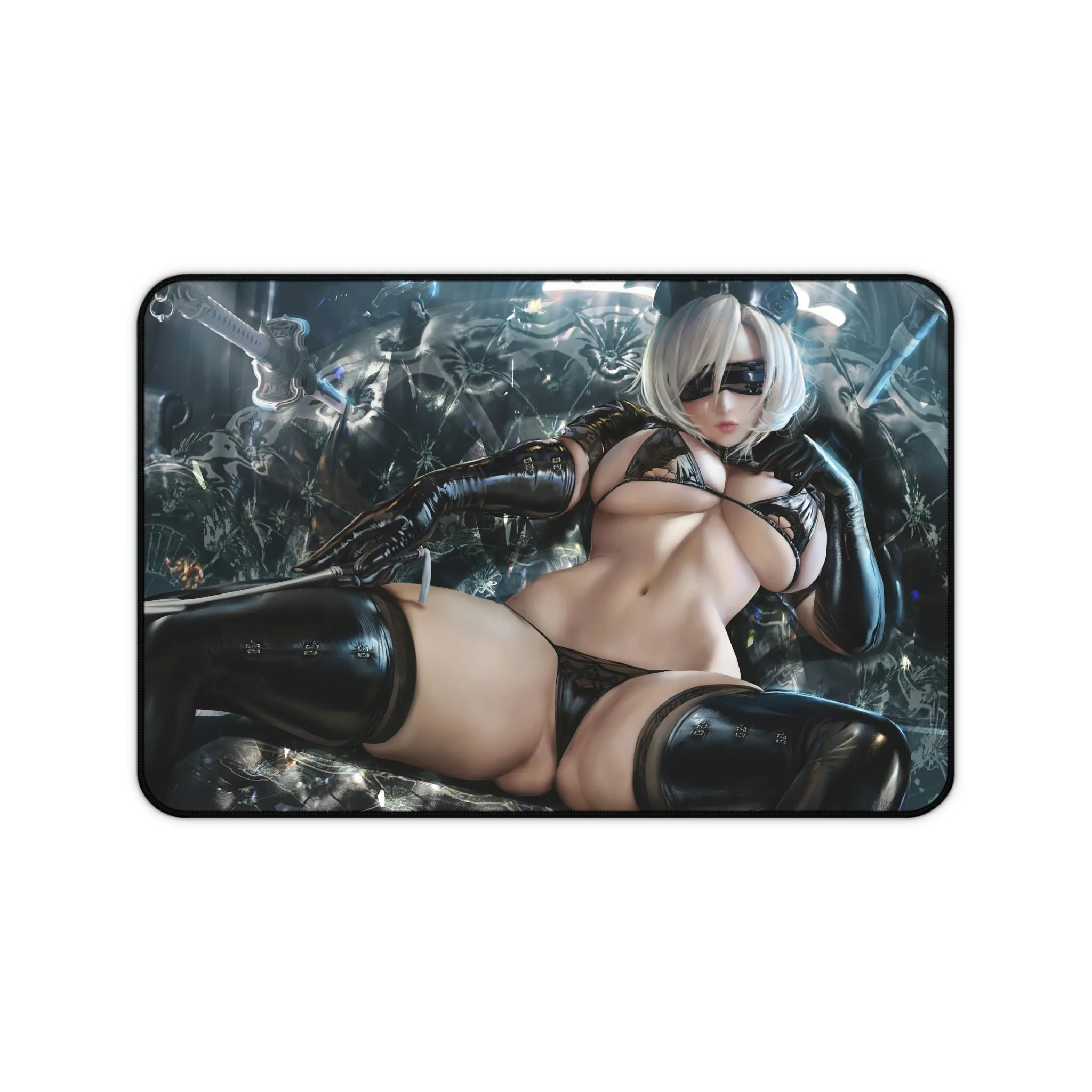 2B Leather Bikini Desk Mat - Big Gaming Mousepad - MTG Playmat