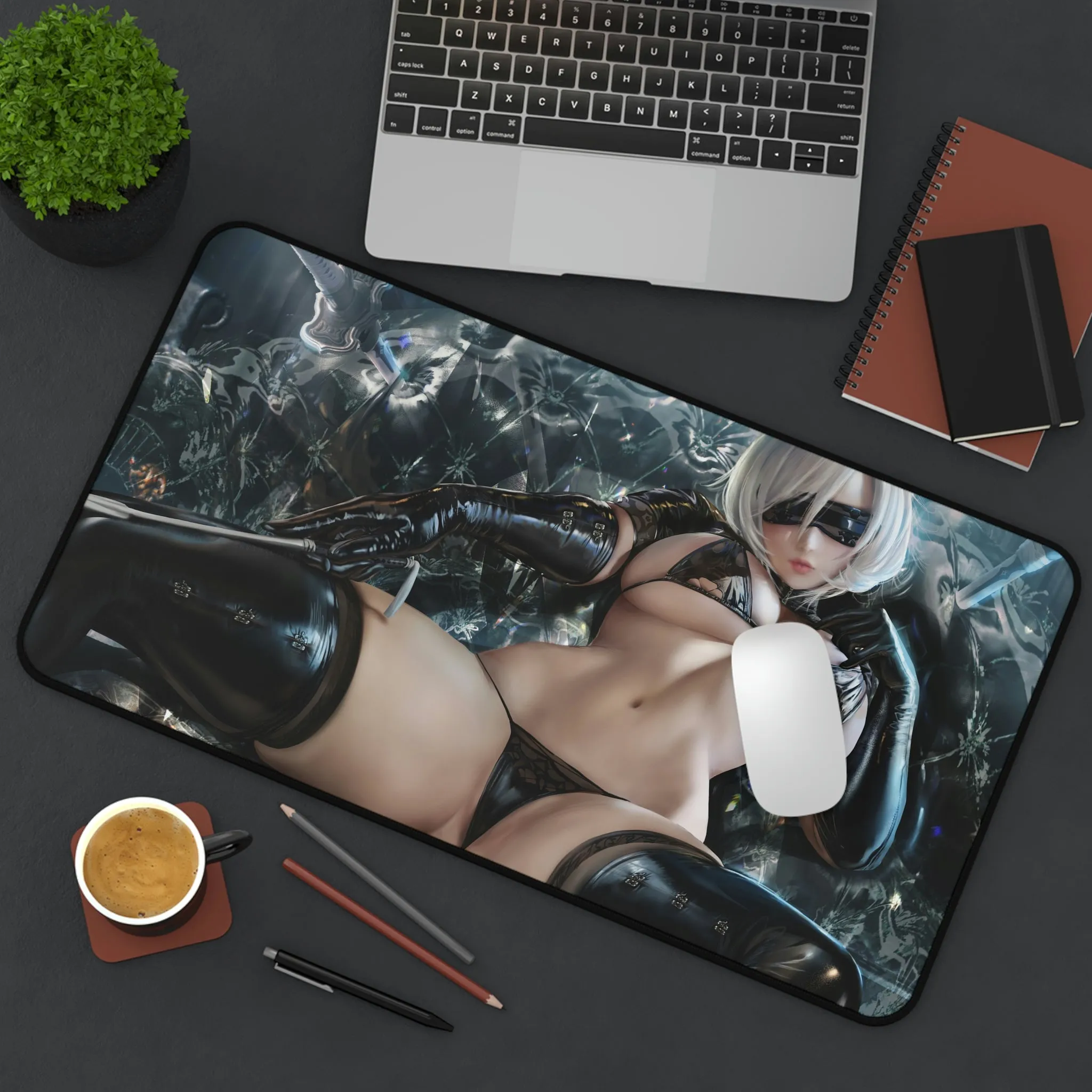 2B Leather Bikini Desk Mat - Big Gaming Mousepad - MTG Playmat