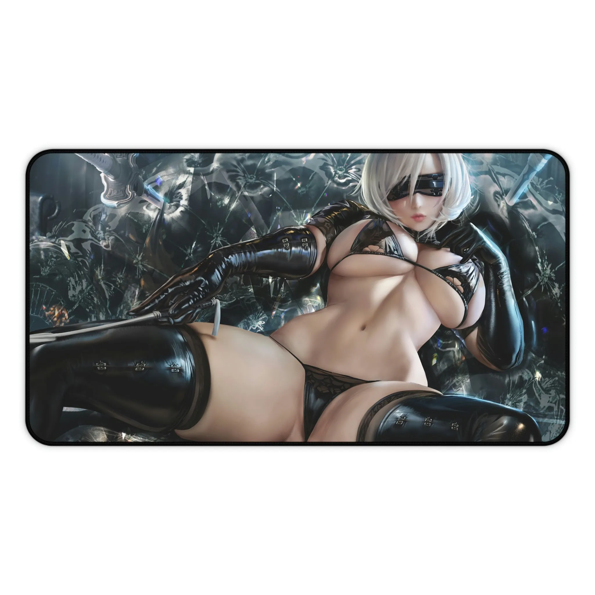 2B Leather Bikini Desk Mat - Big Gaming Mousepad - MTG Playmat