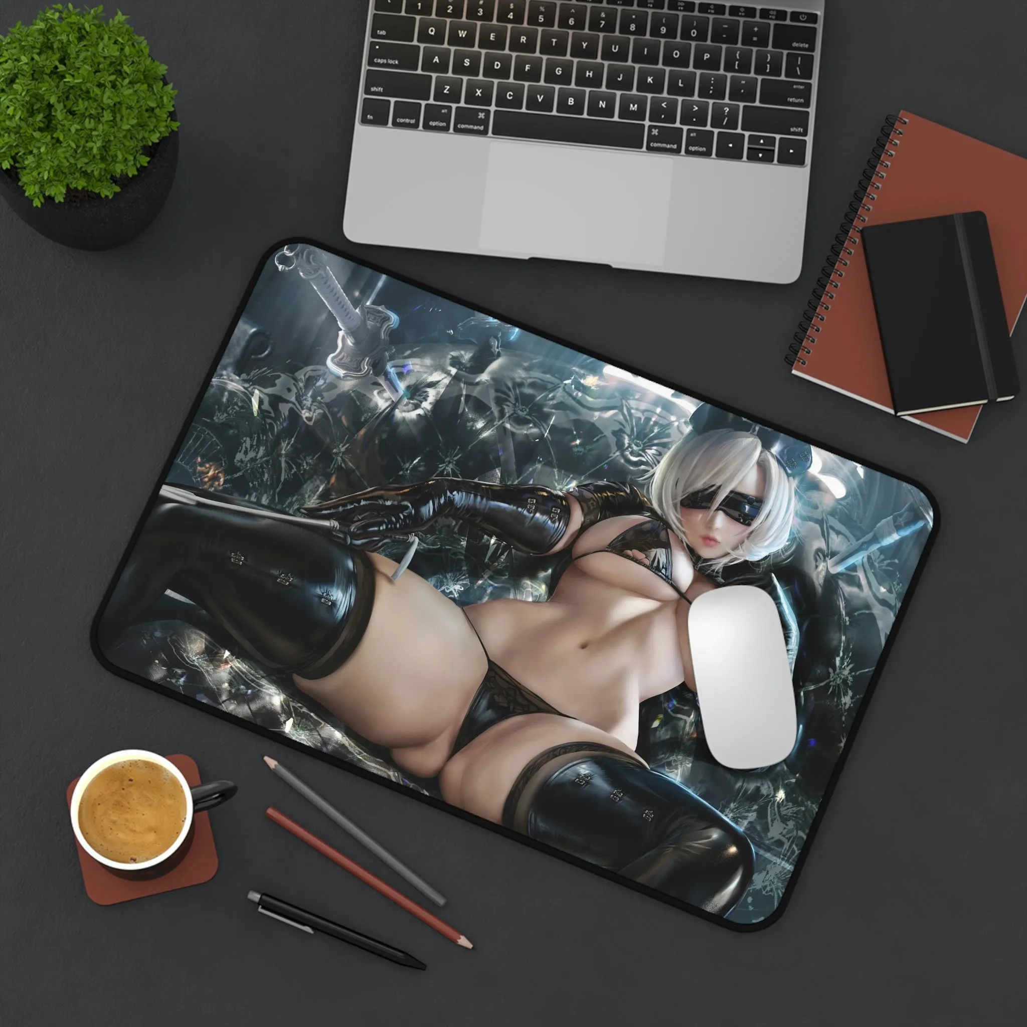 2B Leather Bikini Desk Mat - Big Gaming Mousepad - MTG Playmat