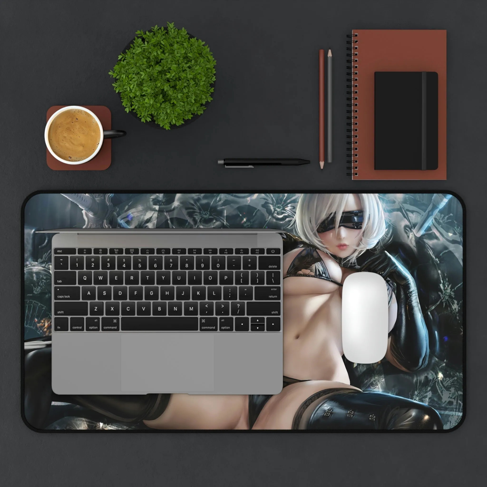 2B Leather Bikini Desk Mat - Big Gaming Mousepad - MTG Playmat