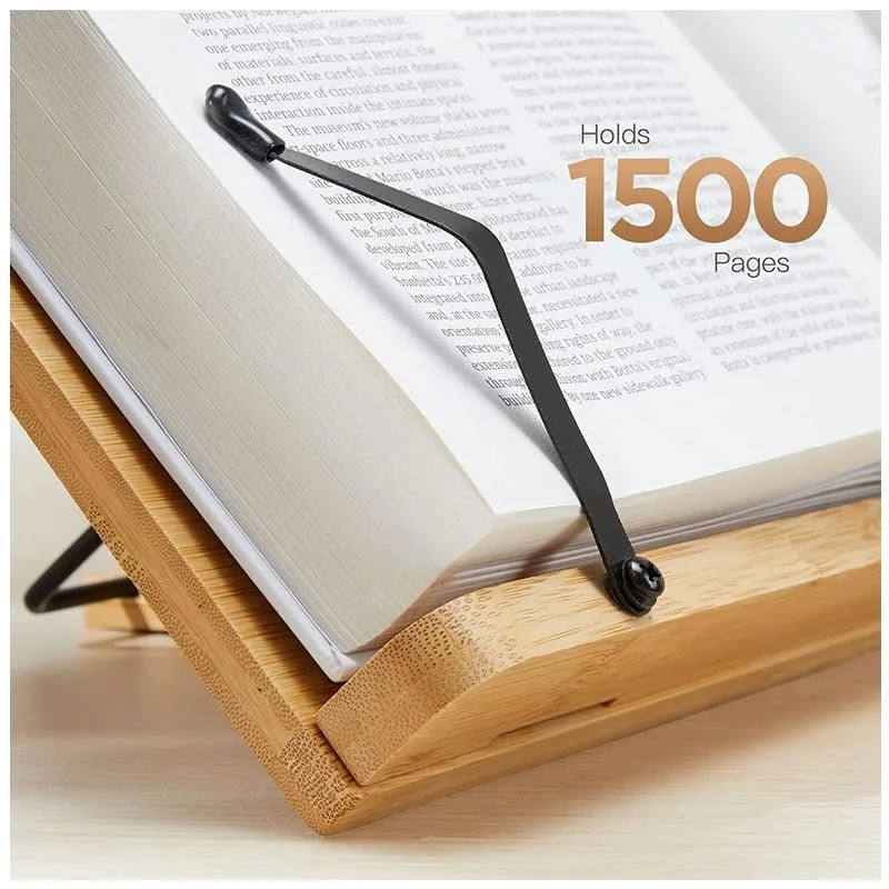 34X24Cm Adjustable Bamboo Book Stand- Jc-91