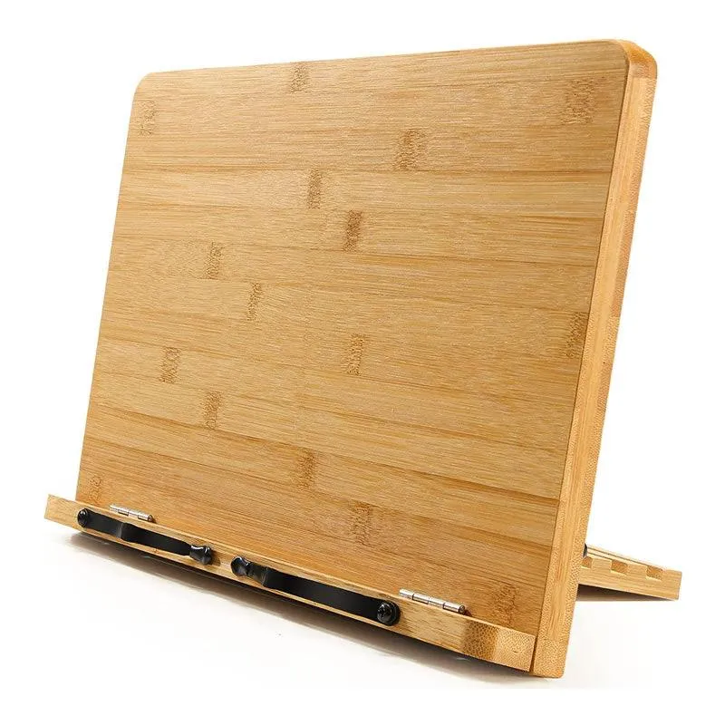 34X24Cm Adjustable Bamboo Book Stand- Jc-91