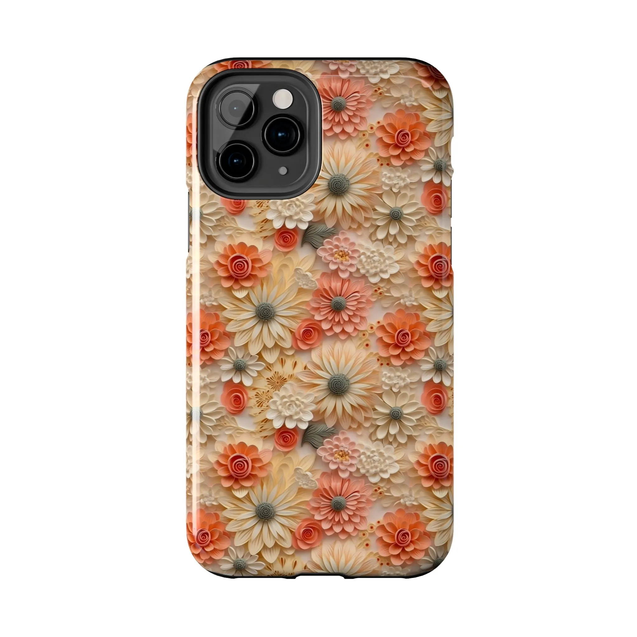 3D Wildflower Floral Pattern print design Phone Case- Lightweight, Impact Resistant Cover for iPhone 6, 6s, 12, 13, 14, 15