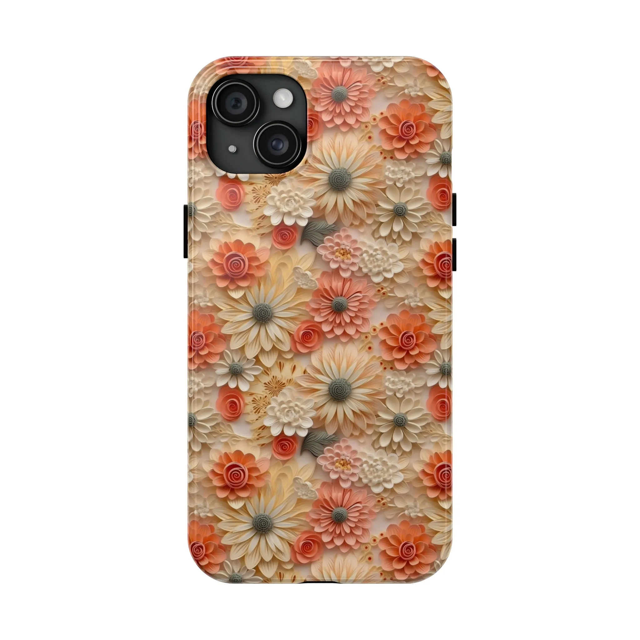 3D Wildflower Floral Pattern print design Phone Case- Lightweight, Impact Resistant Cover for iPhone 6, 6s, 12, 13, 14, 15