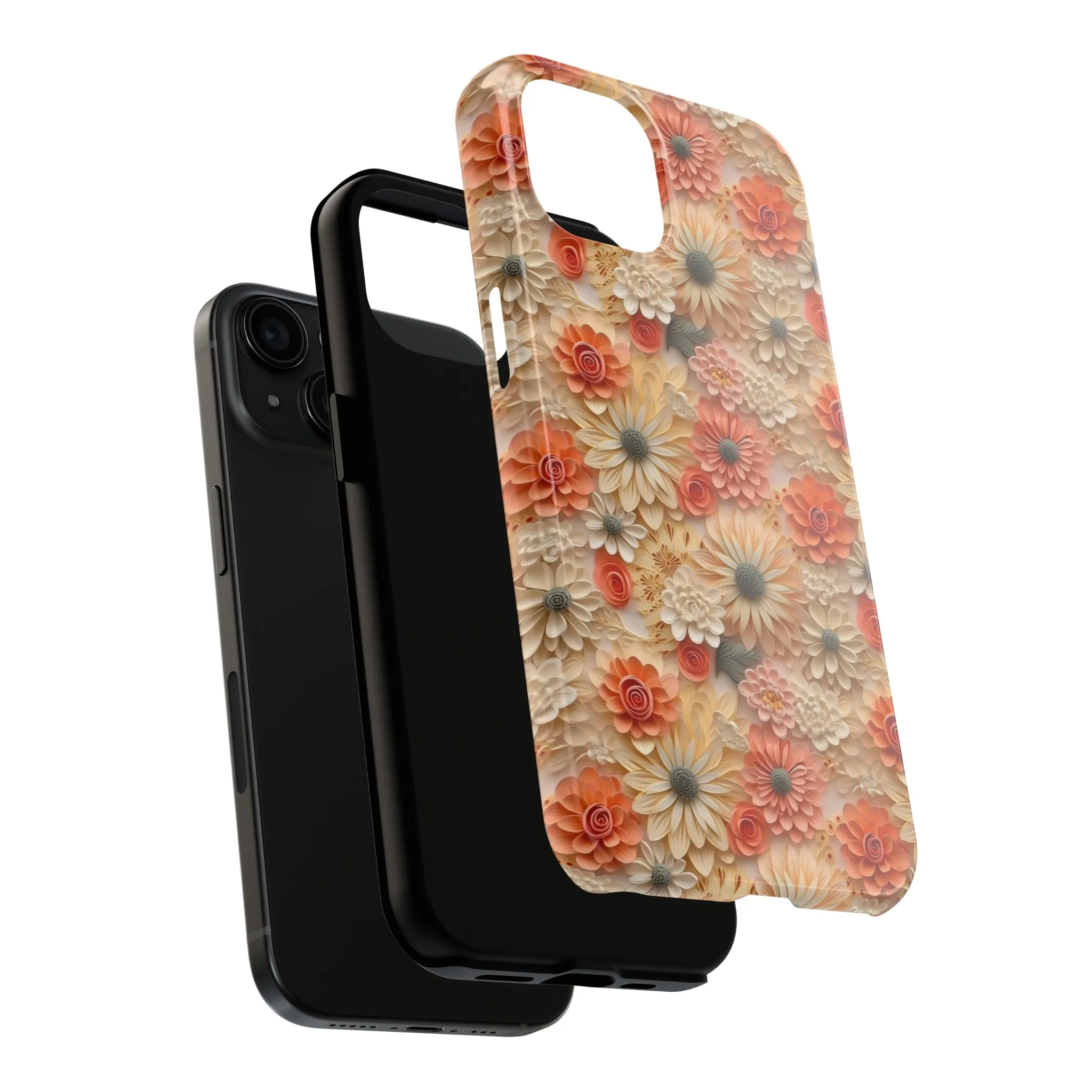 3D Wildflower Floral Pattern print design Phone Case- Lightweight, Impact Resistant Cover for iPhone 6, 6s, 12, 13, 14, 15