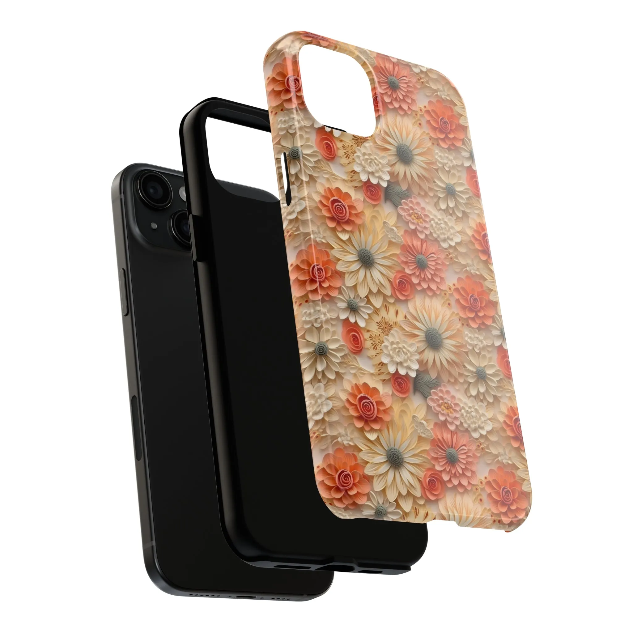 3D Wildflower Floral Pattern print design Phone Case- Lightweight, Impact Resistant Cover for iPhone 6, 6s, 12, 13, 14, 15