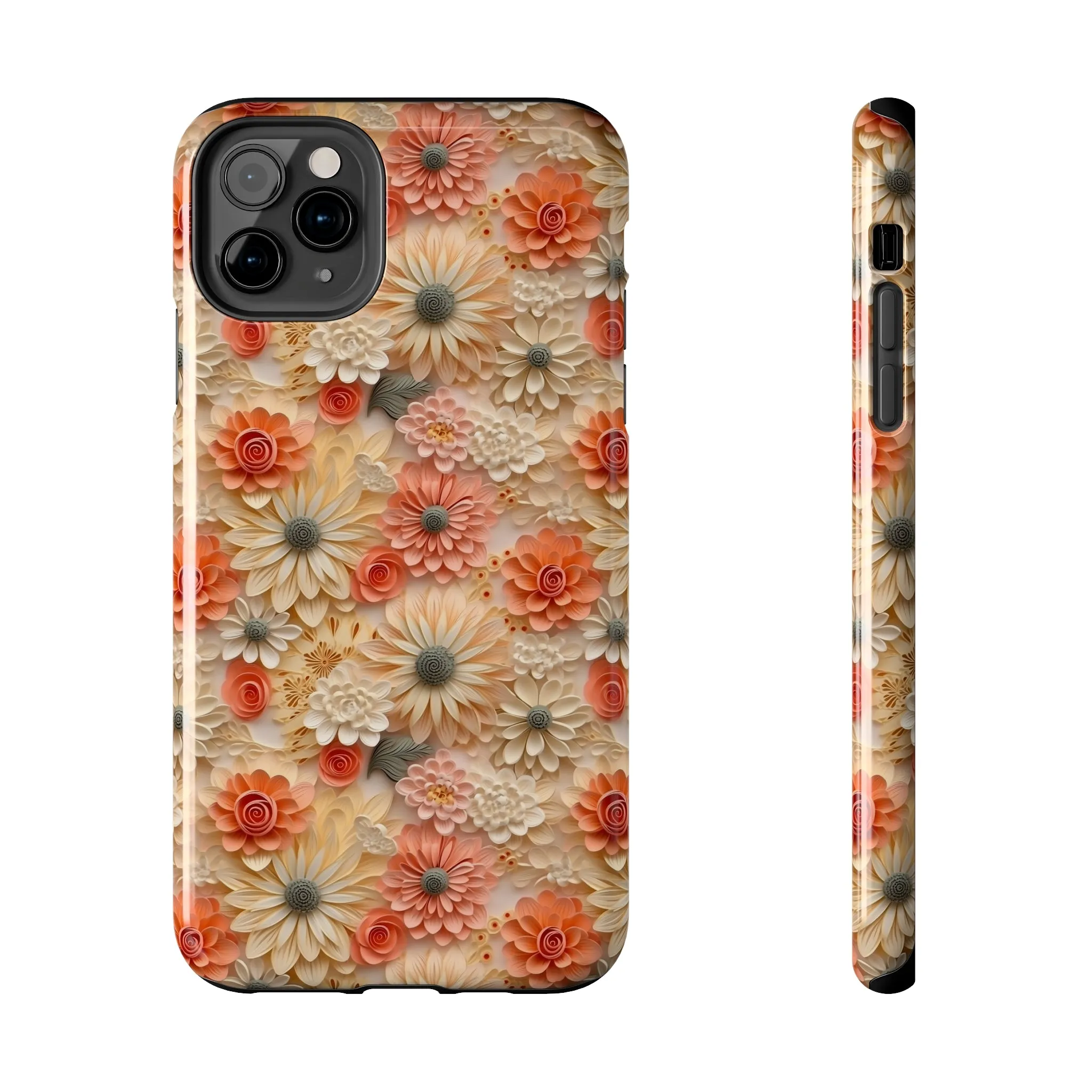 3D Wildflower Floral Pattern print design Phone Case- Lightweight, Impact Resistant Cover for iPhone 6, 6s, 12, 13, 14, 15