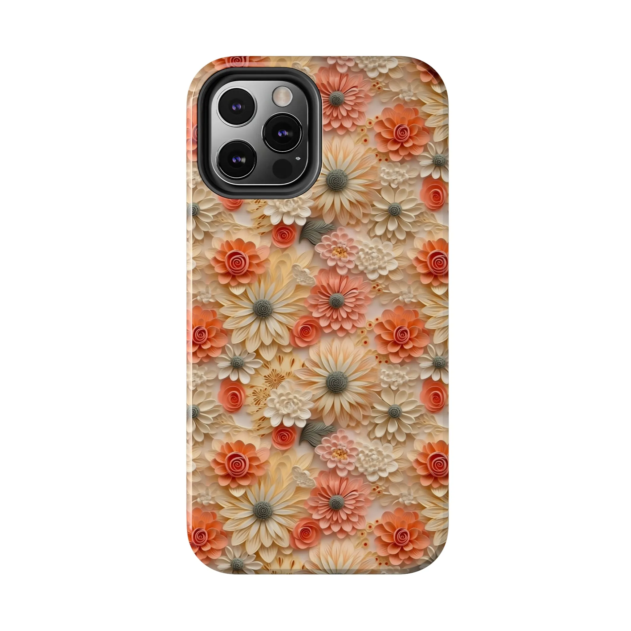 3D Wildflower Floral Pattern print design Phone Case- Lightweight, Impact Resistant Cover for iPhone 6, 6s, 12, 13, 14, 15