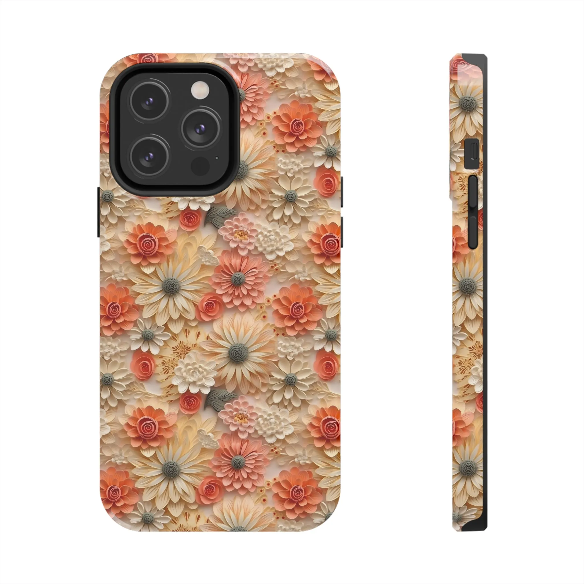 3D Wildflower Floral Pattern print design Phone Case- Lightweight, Impact Resistant Cover for iPhone 6, 6s, 12, 13, 14, 15