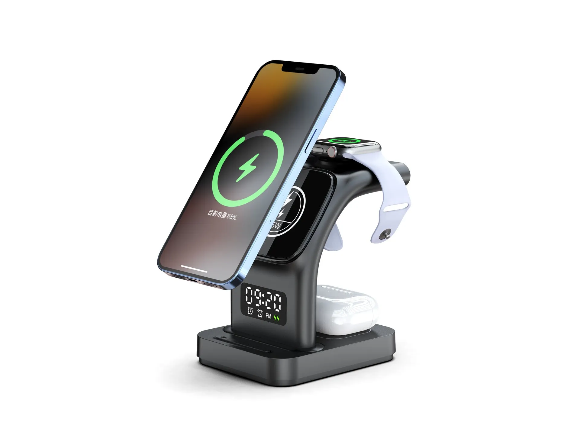 5-in-1 Wireless Charging Desk Station with Earphones