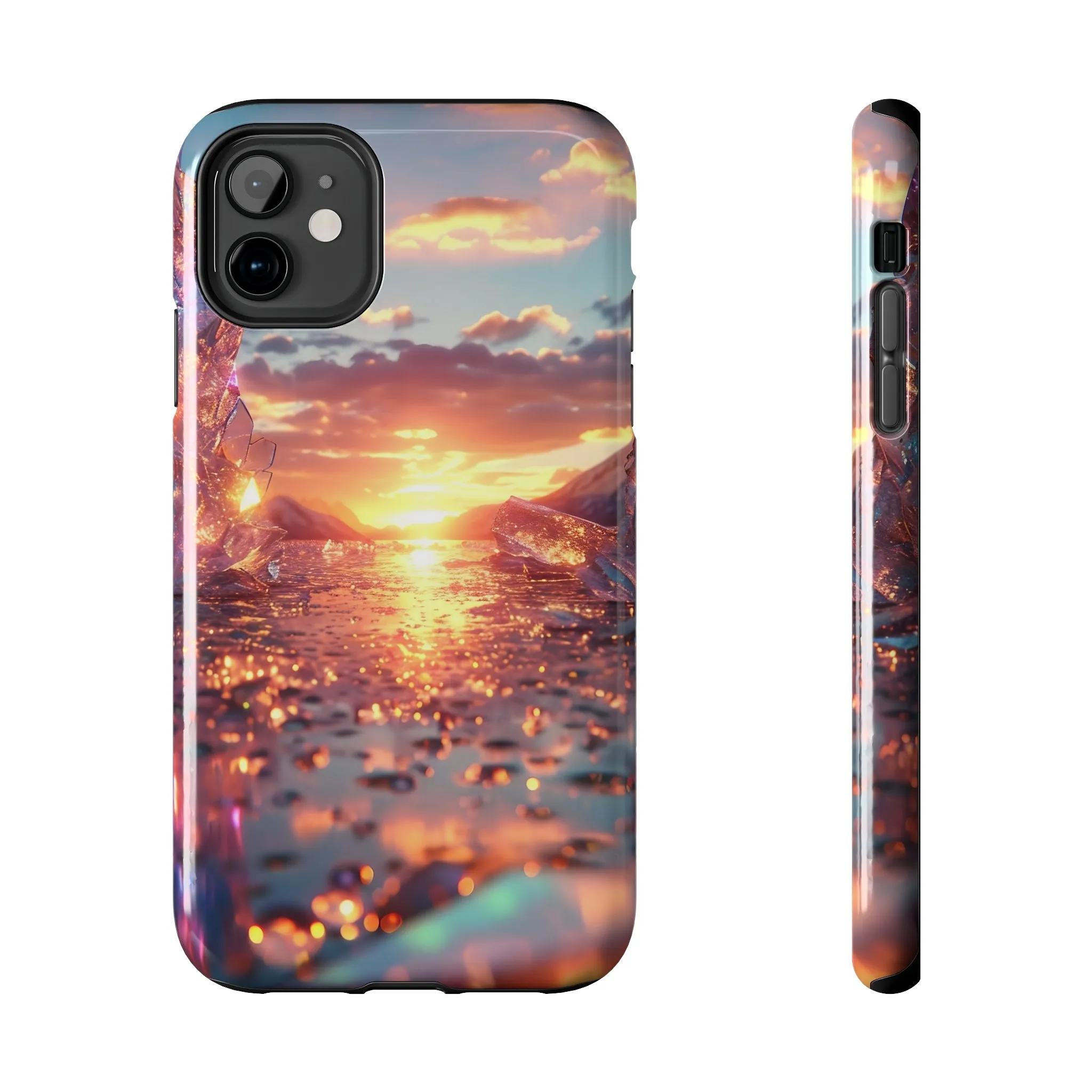 Abstract Sunrise Crystal Design Tough Phone Case