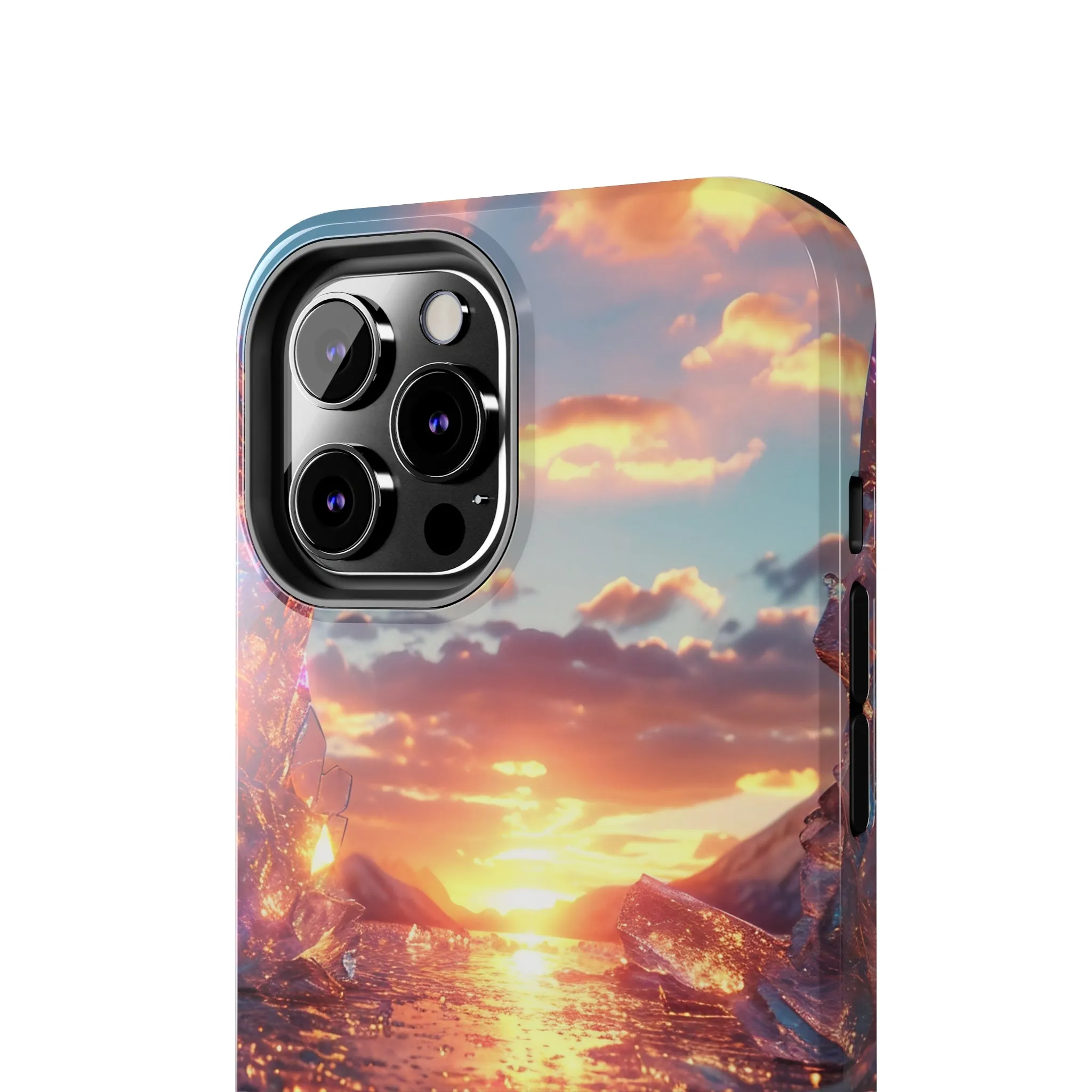 Abstract Sunrise Crystal Design Tough Phone Case