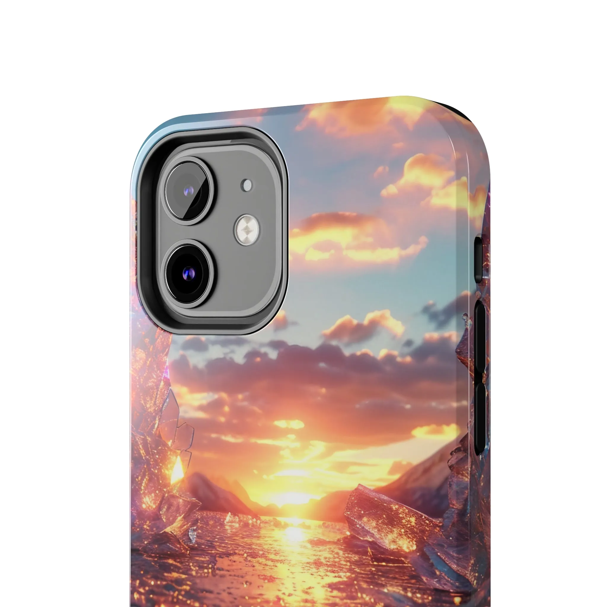 Abstract Sunrise Crystal Design Tough Phone Case