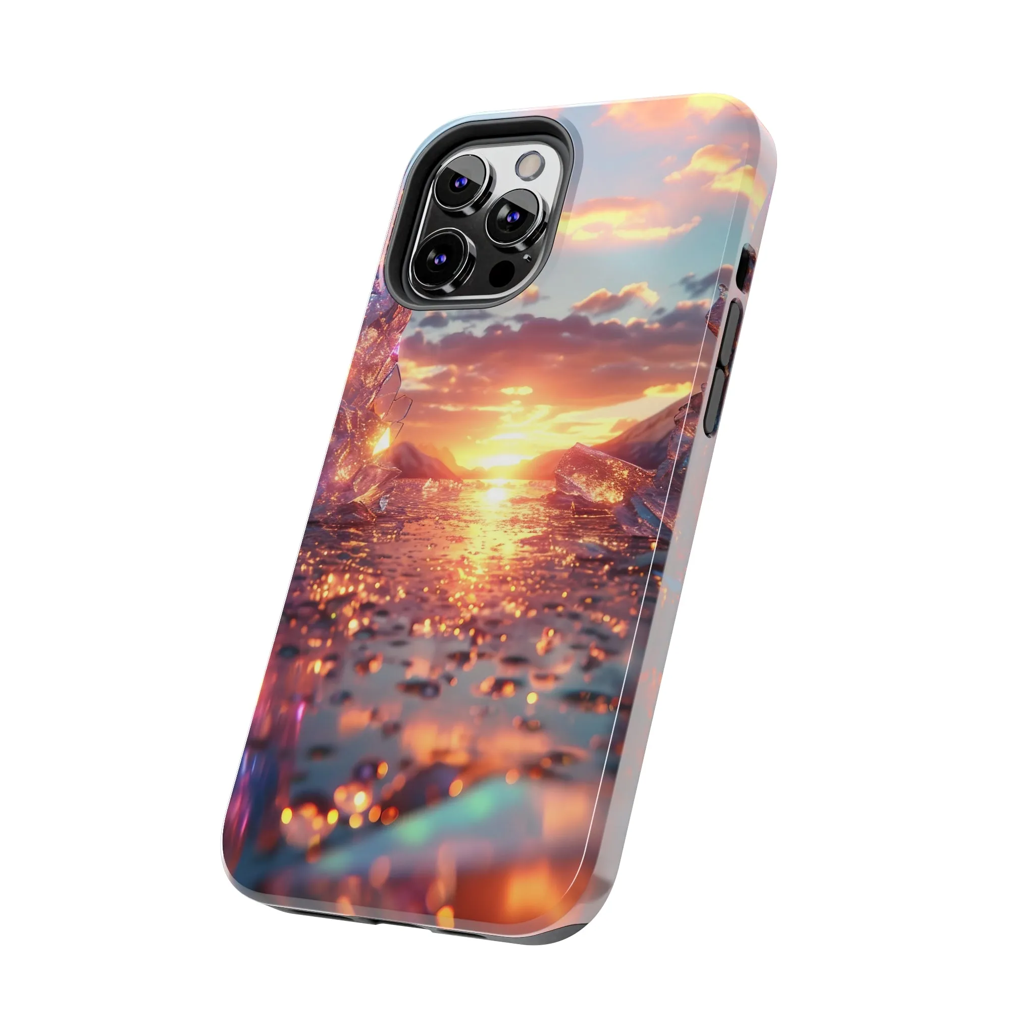 Abstract Sunrise Crystal Design Tough Phone Case