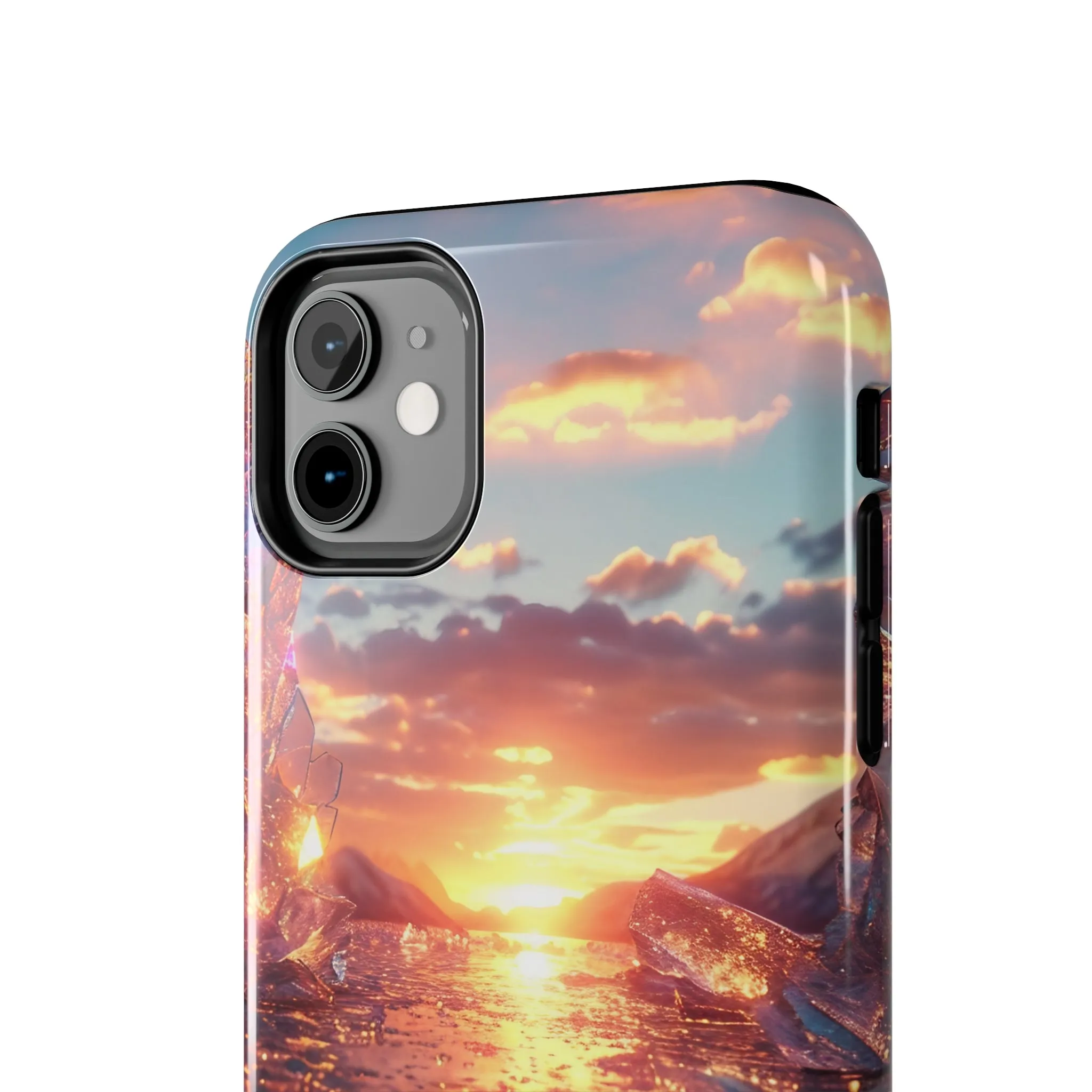 Abstract Sunrise Crystal Design Tough Phone Case