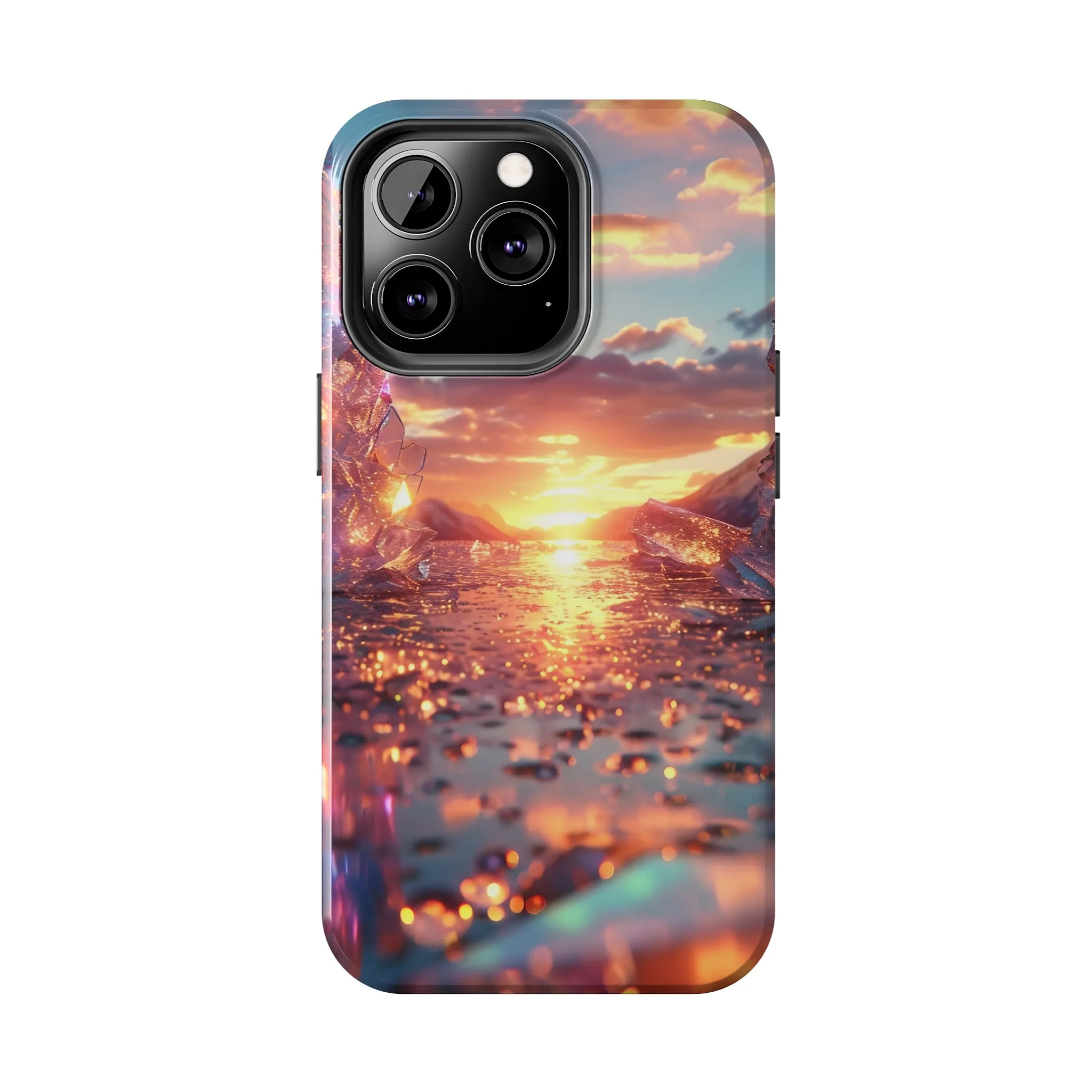 Abstract Sunrise Crystal Design Tough Phone Case