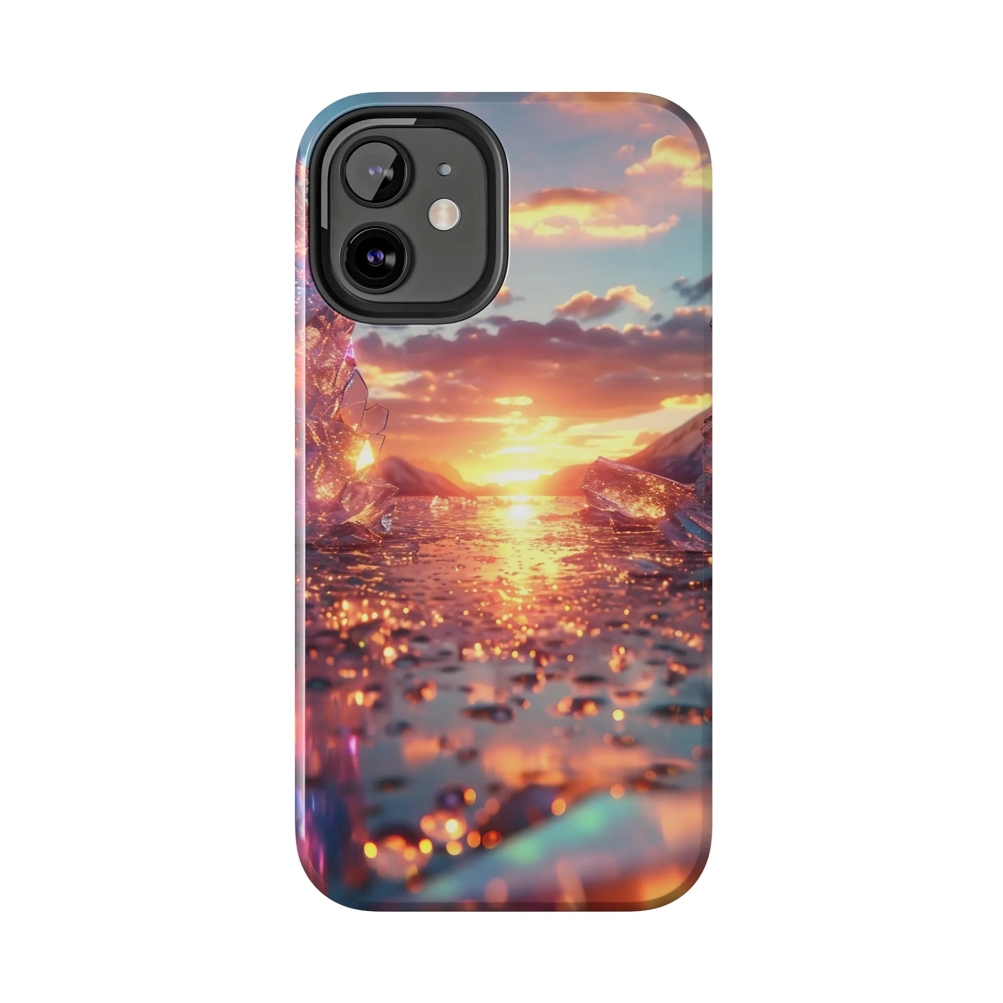 Abstract Sunrise Crystal Design Tough Phone Case