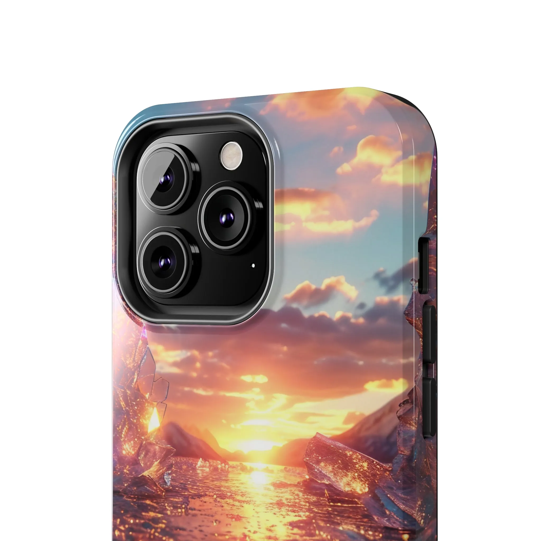 Abstract Sunrise Crystal Design Tough Phone Case