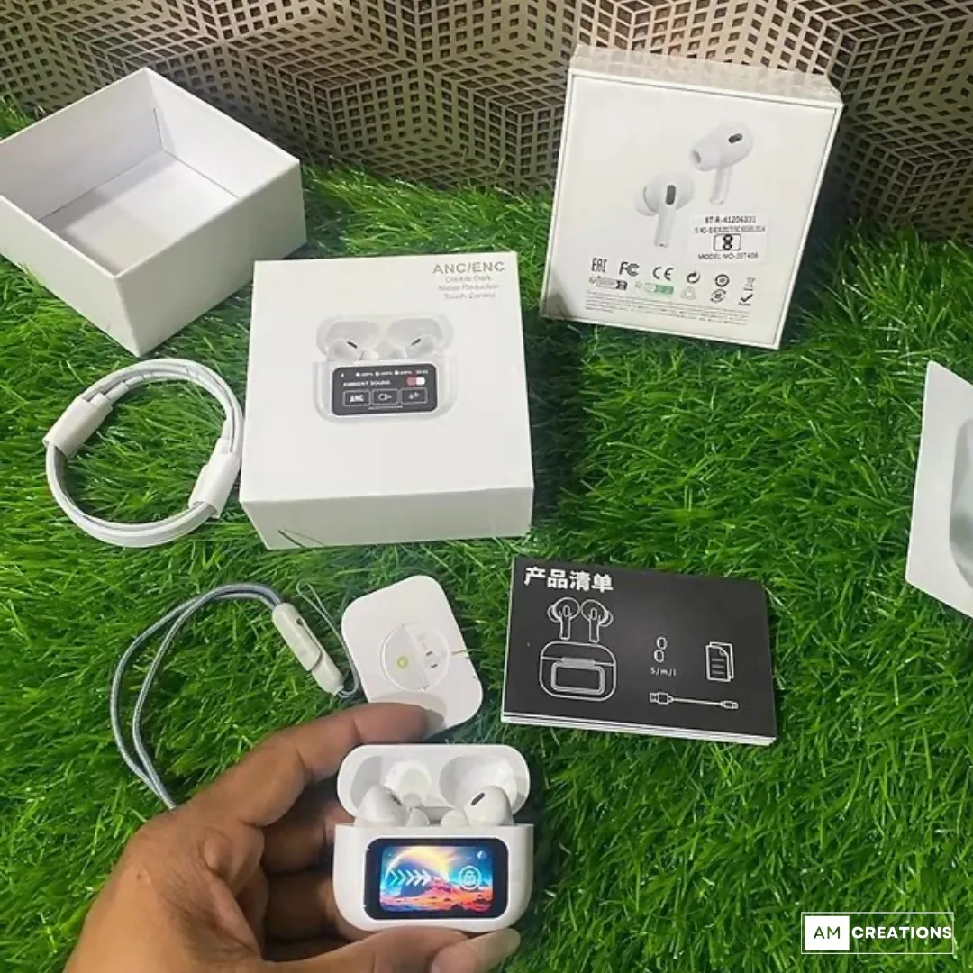 AirPods Bluetooth with Touch Display