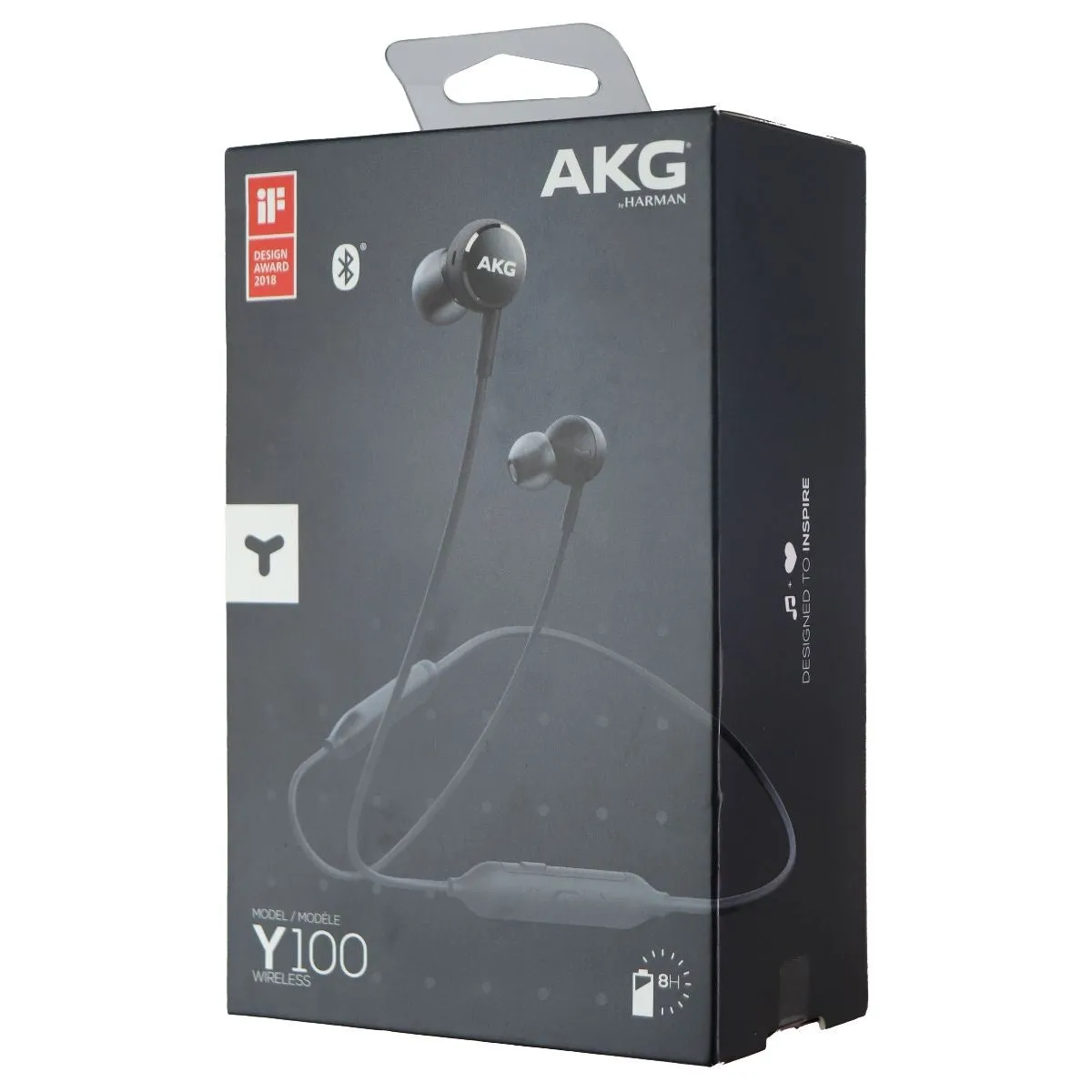 AKG Y100 Wireless Bluetooth Earbuds - Black (US Version)