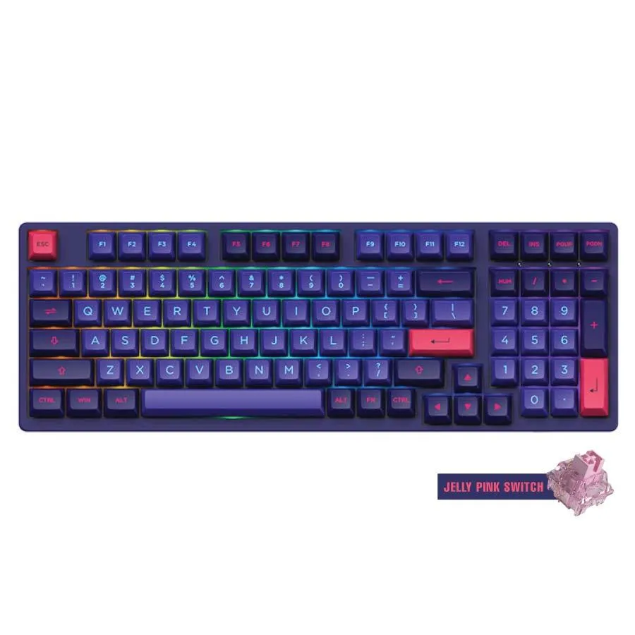 AKKO NEON 3098B MECHANICAL KEYBOARD (AKKO SWITCH JELLY PINK)