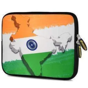 Amzer 7.75 Inch Neoprene iPad/Tablet Sleeve - India Map Tiranga