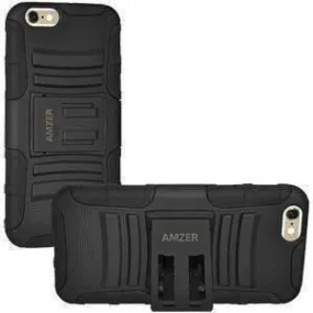 Amzer Hybrid Kickstand iPhone 6 Case - Black- Black