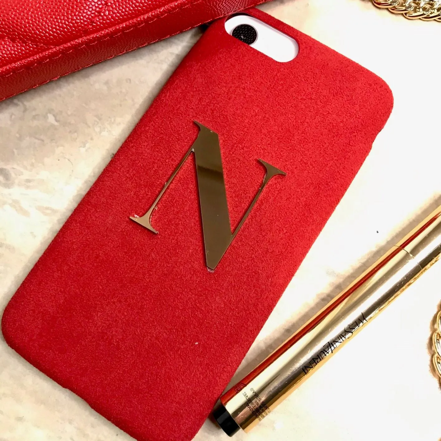 Bold Red Suede effect - iPhone 6/6s/7/8