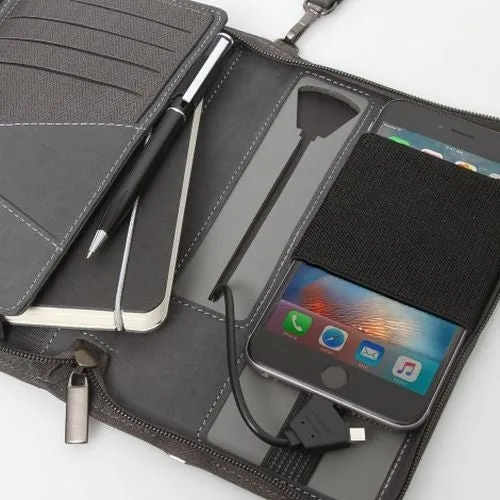 Cambridge Travel Wallet with inbuilt Phone Charger