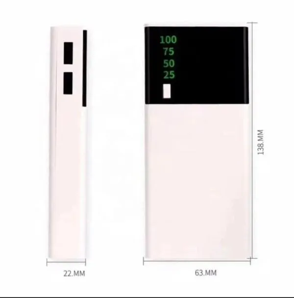 Compact 10000mAh Power Bank - Assorted Colors