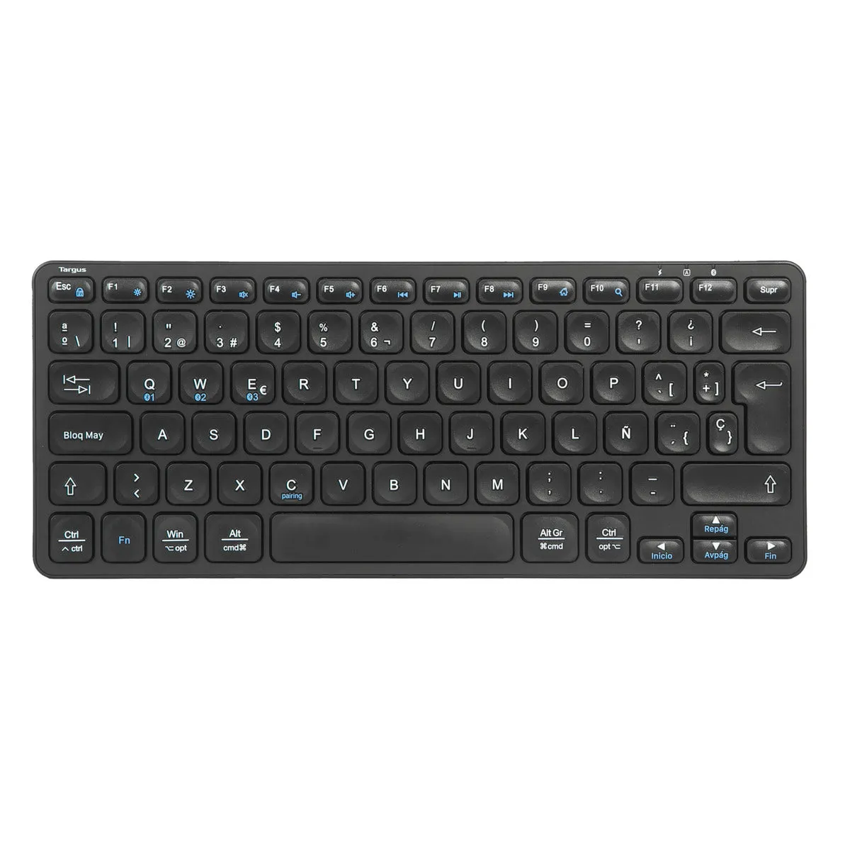 Compact Multi-Device Bluetooth® Antimicrobial Keyboard (ES)