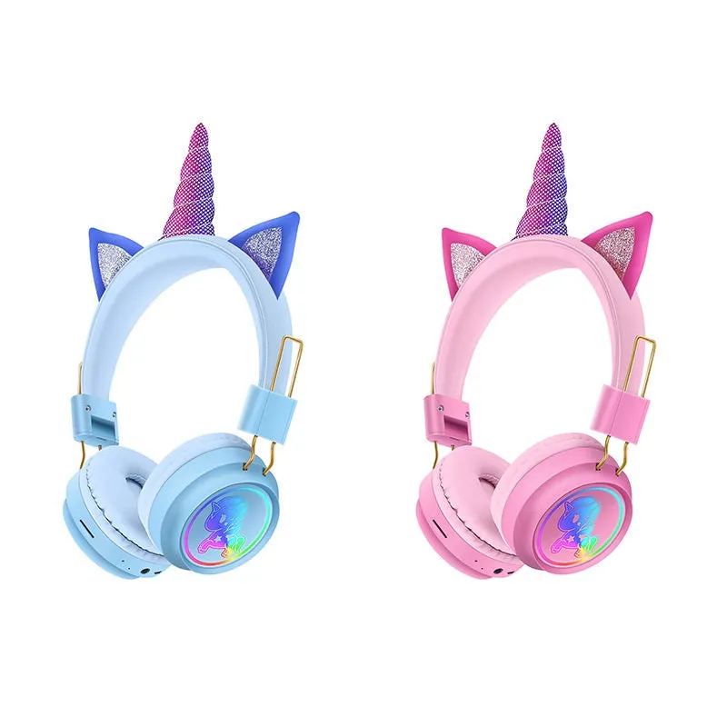 Cute Unicorn Creative Cartoon AH-902A Wireless Bluetooth Headphones