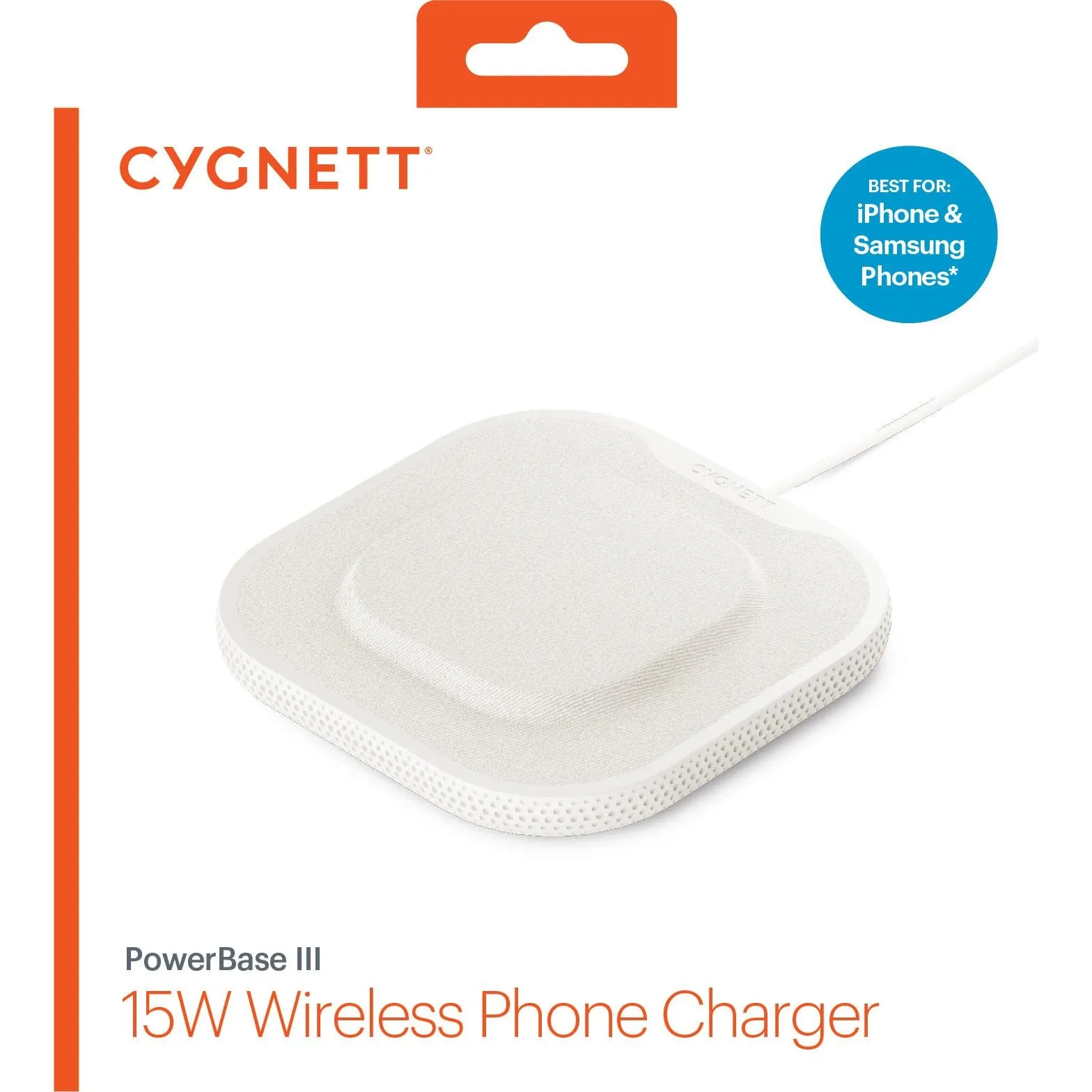 Cygnett PowerBase III 15W Wireless Charger (White)