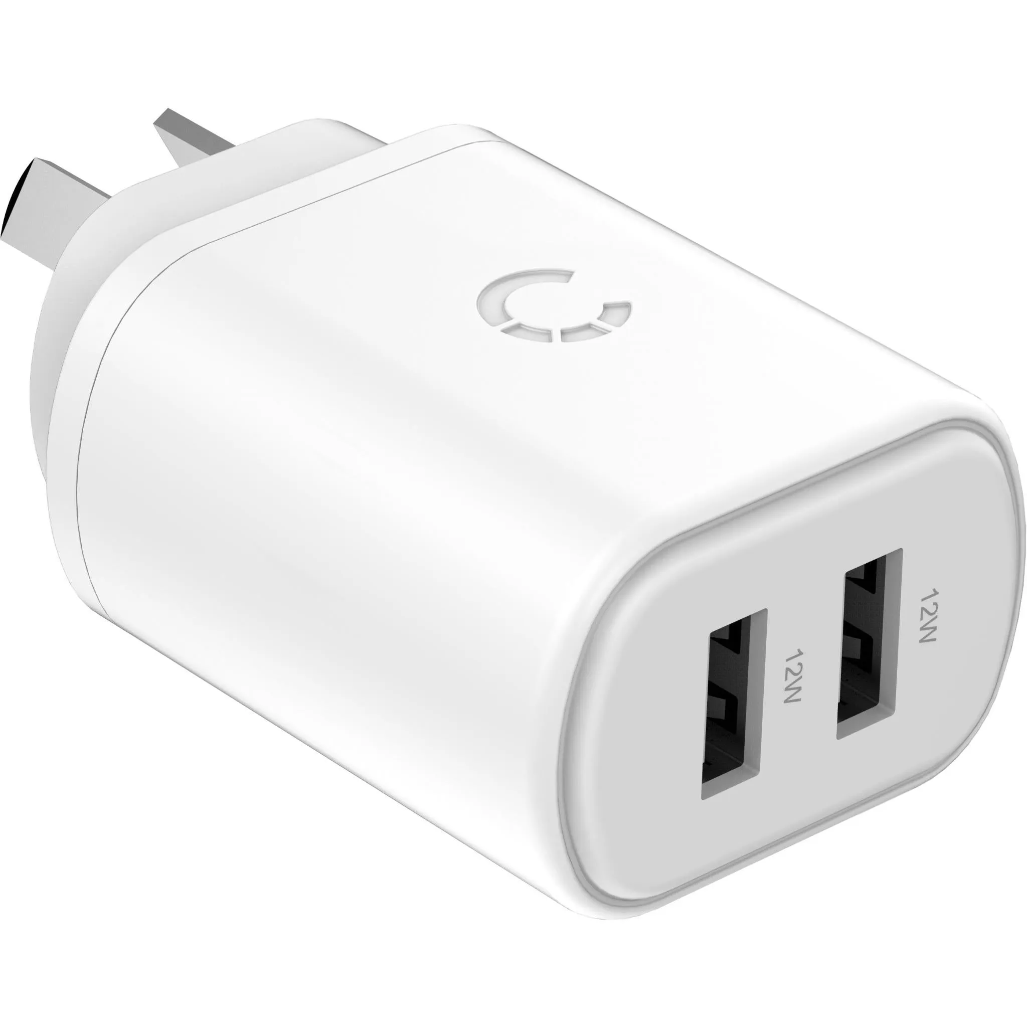 Cygnett PowerPlus 12W Dual Port Wall Charger (White)