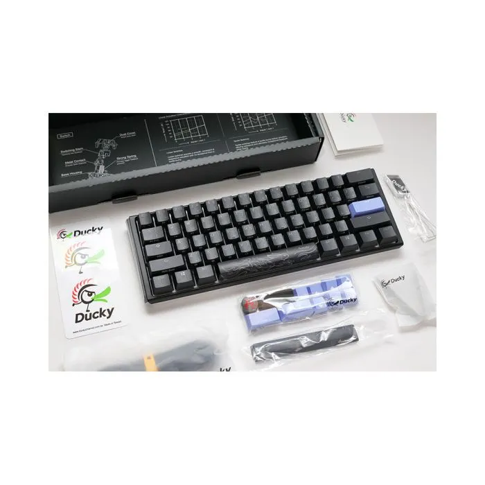 Ducky One 3 Classic Black/White Mini 60% Cherry Blue Key Ara