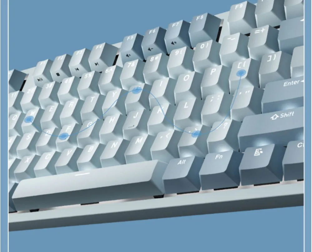 DURGOD K320/K310 White Light Mechanical Keyboard