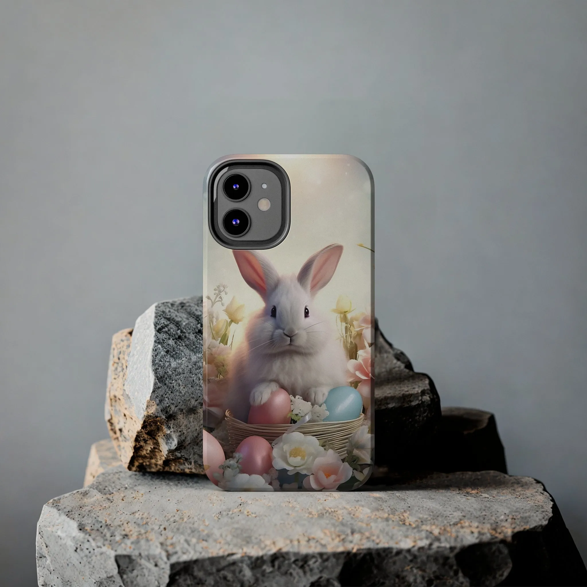 Easter Bunny Pattern Design Tough Phone Case compatible with a large variety of iPhone models, Gift, Phone Case