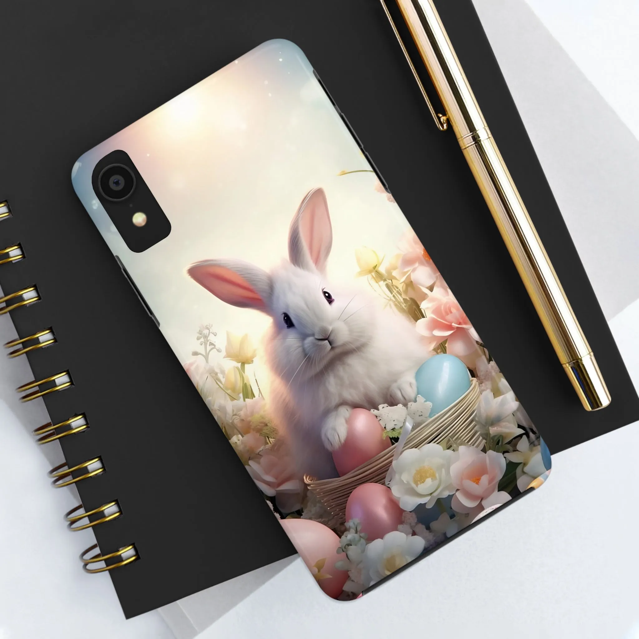 Easter Bunny Pattern Design Tough Phone Case compatible with a large variety of iPhone models, Gift, Phone Case