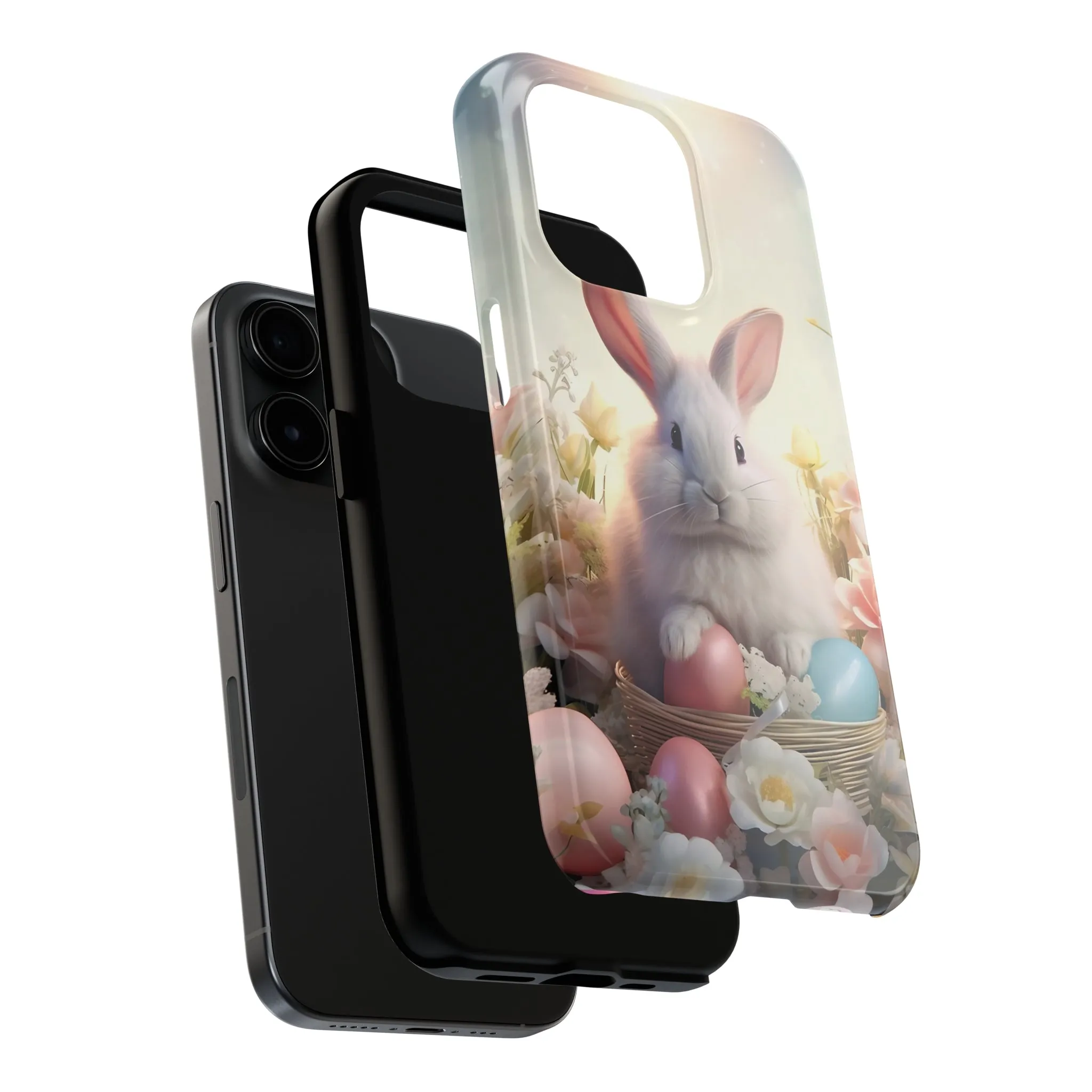 Easter Bunny Pattern Design Tough Phone Case compatible with a large variety of iPhone models, Gift, Phone Case