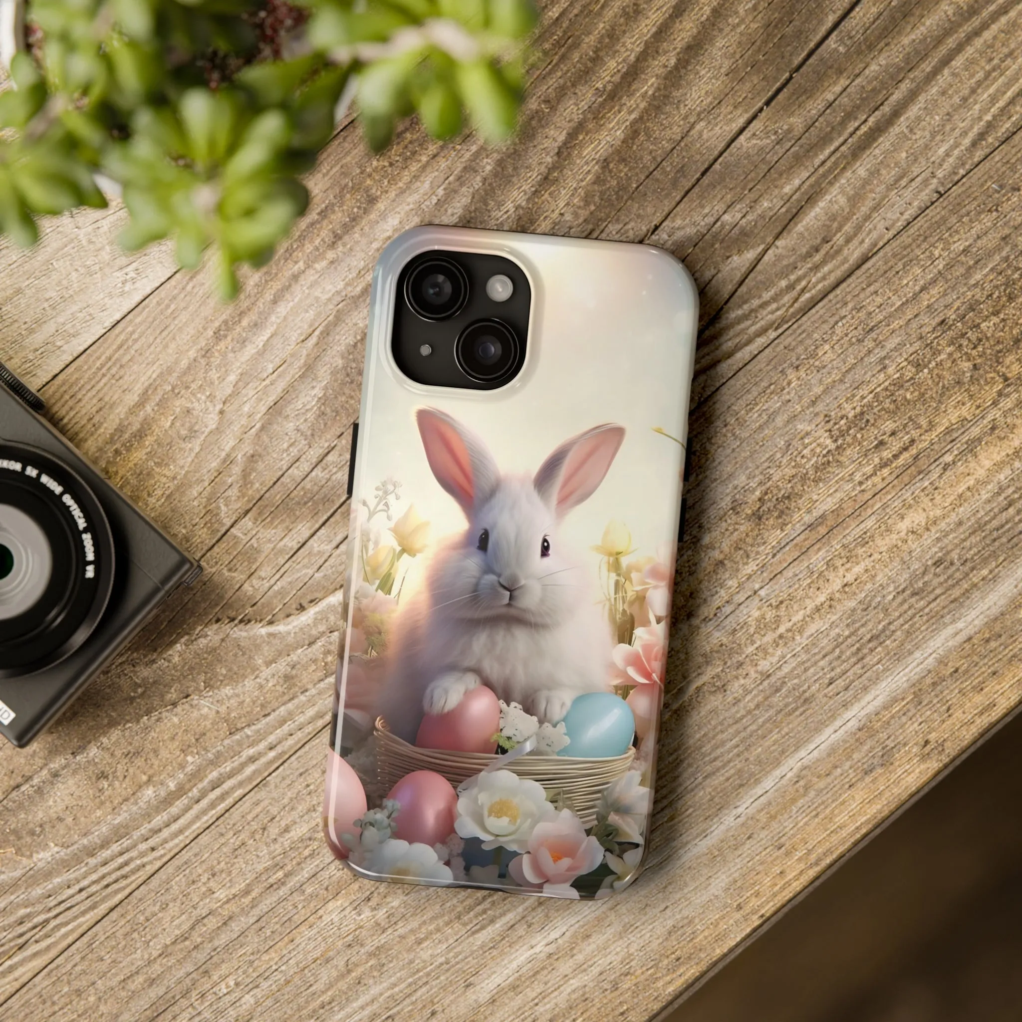 Easter Bunny Pattern Design Tough Phone Case compatible with a large variety of iPhone models, Gift, Phone Case