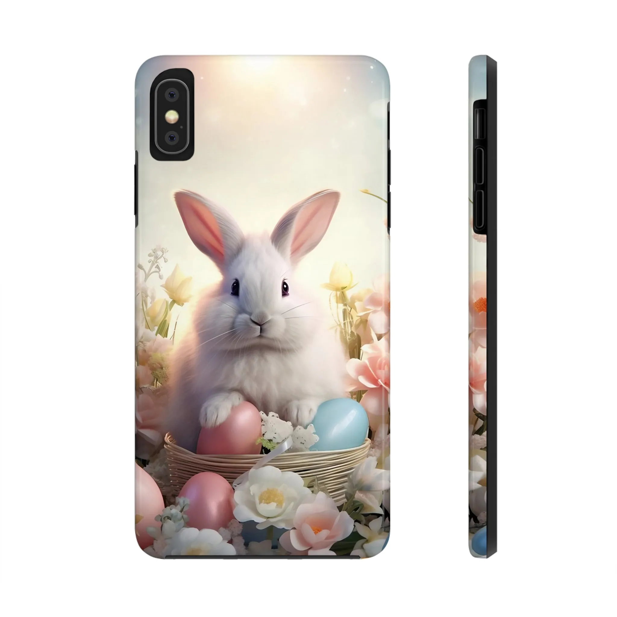 Easter Bunny Pattern Design Tough Phone Case compatible with a large variety of iPhone models, Gift, Phone Case