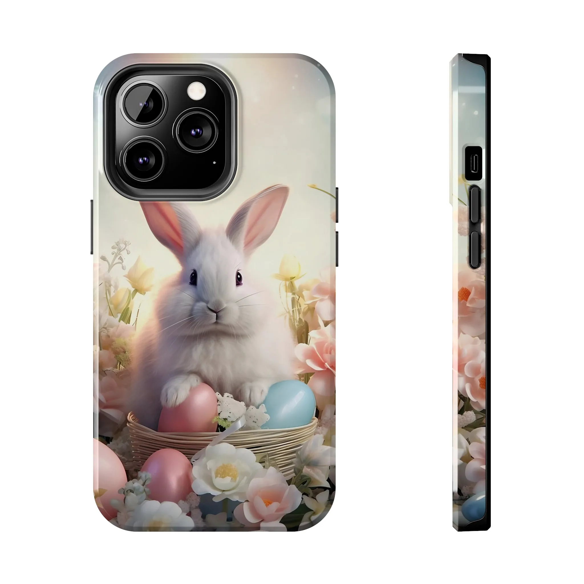 Easter Bunny Pattern Design Tough Phone Case compatible with a large variety of iPhone models, Gift, Phone Case