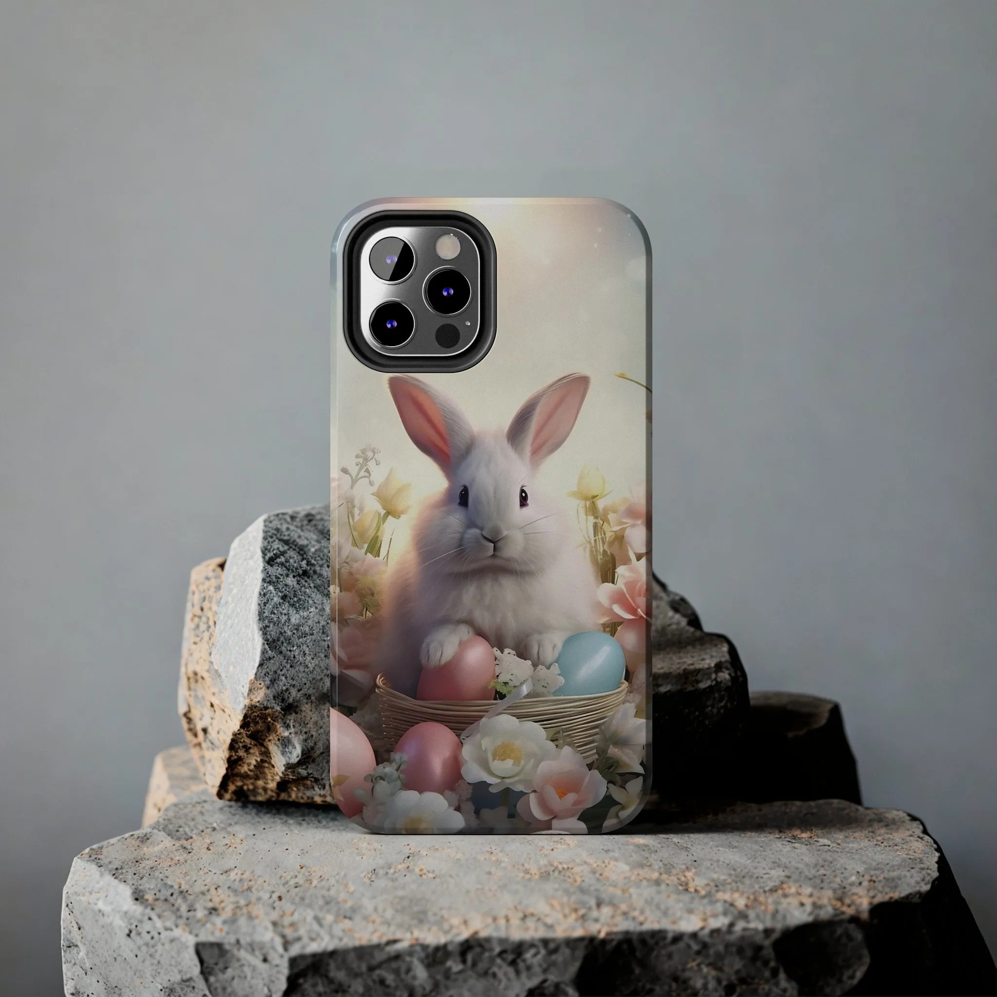 Easter Bunny Pattern Design Tough Phone Case compatible with a large variety of iPhone models, Gift, Phone Case